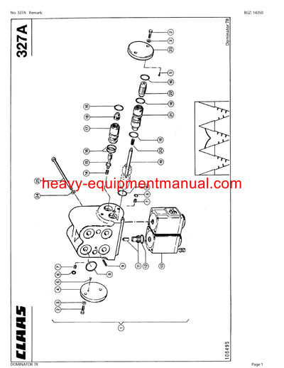 PDF Claas 78 Dominator Combine Parts Manual