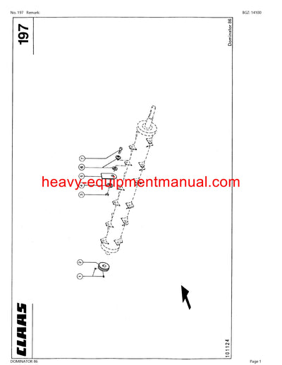 PDF Claas 86 Dominator Combine Parts Manual