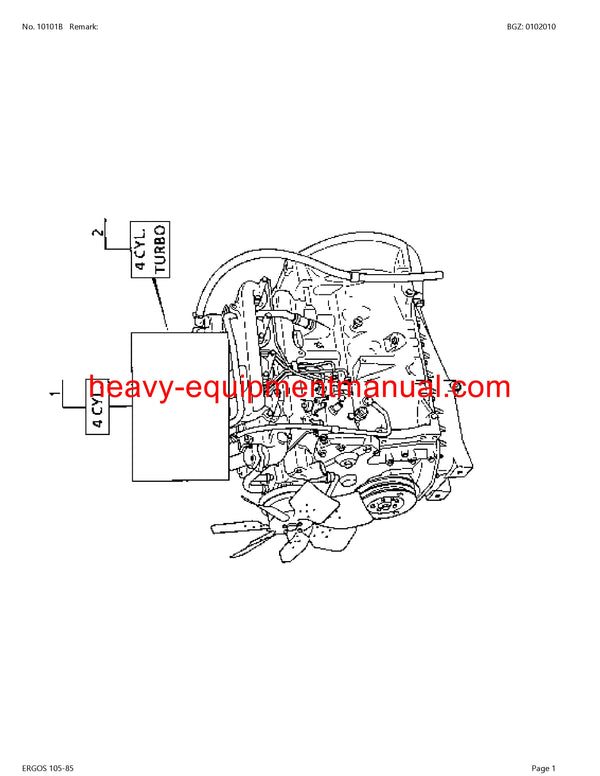 CLAAS ERGOS 105-85 TRACTOR PARTS CATALOG MANUAL SN CT81G0050 - CT81G0062
