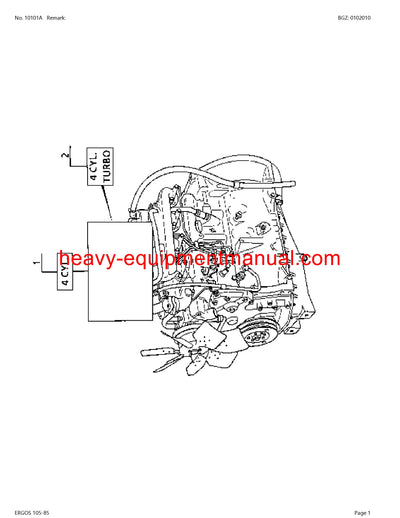 CLAAS ERGOS 105-85 TRACTOR PARTS CATALOG MANUAL SN CT41G0050 - CT41G0573