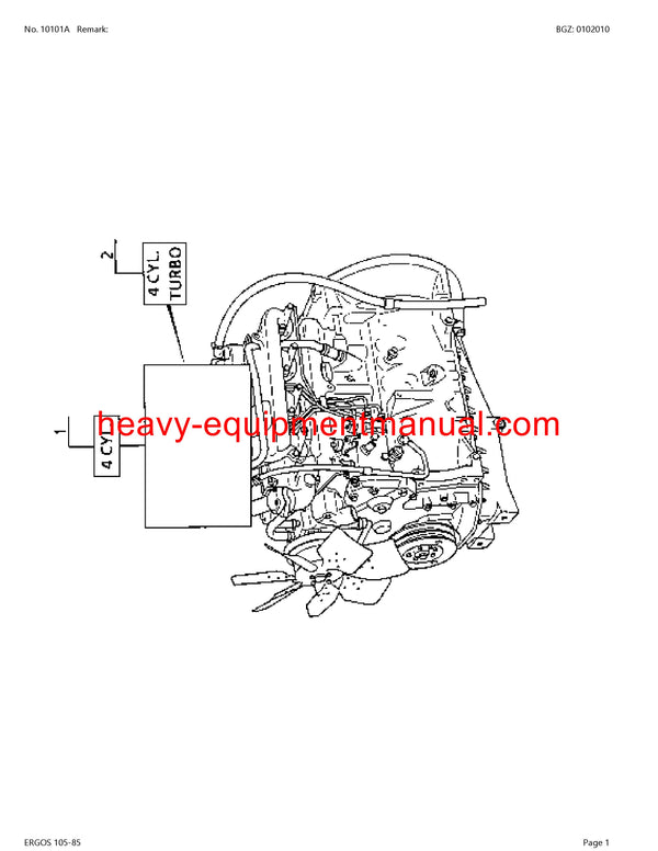 CLAAS ERGOS 105-85 TRACTOR PARTS CATALOG MANUAL SN CT72G0050 - CT72G0404