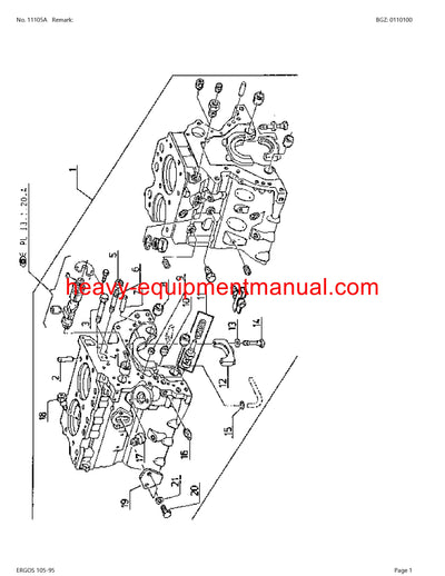 PDF Claas 105 - 95 Ergos Tractor Parts Manual