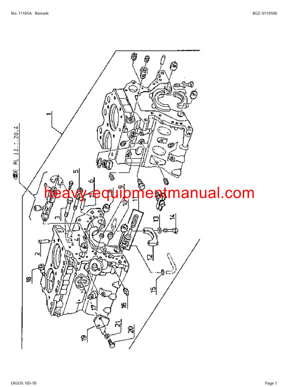 PDF Claas 105 - 95 Ergos Tractor Parts Manual