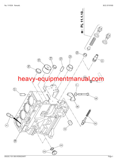 PDF Claas 110 - 100 Ergos Hydroshift Tractor Parts Manual