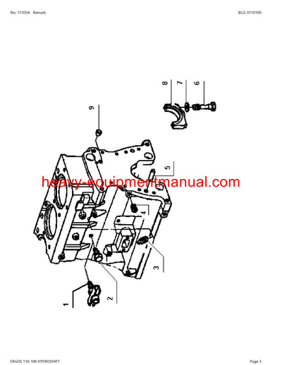 PDF Claas 110 - 100 Ergos Hydroshift Tractor Parts Manual