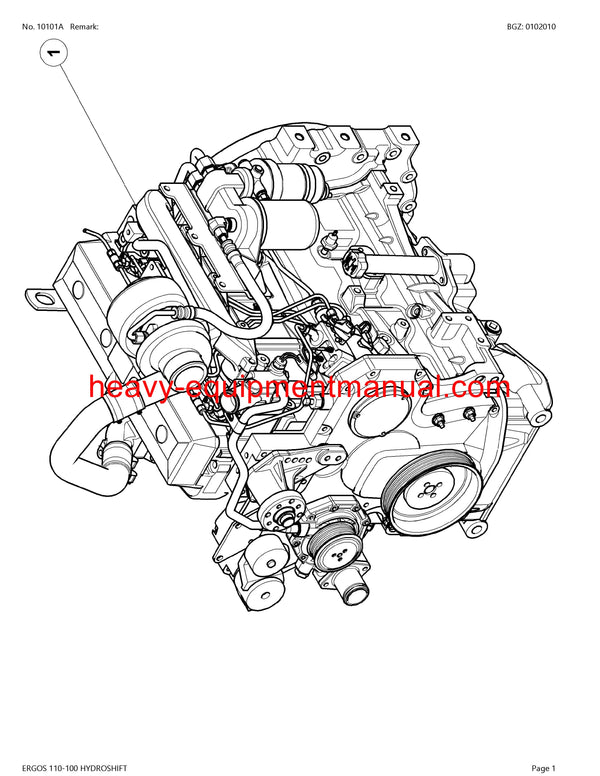 CLAAS ERGOS 110-100 HYDROSHIFT TRACTOR PARTS CATALOG MANUAL SN CT63G0001 - CT63G2999