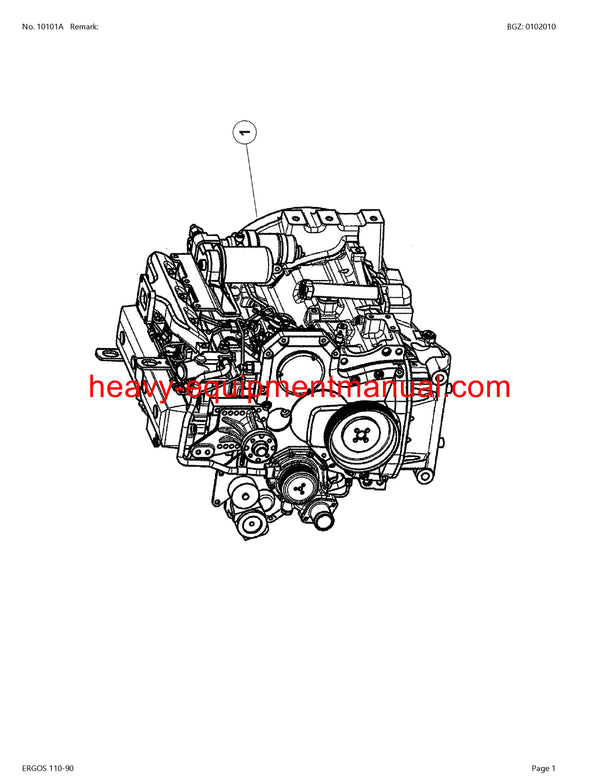 CLAAS ERGOS 110-90 TRACTOR PARTS CATALOG MANUAL SN CT61G0001 - CT61G2999