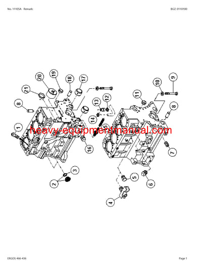 CLAAS ERGOS 466-436 TRACTOR PARTS CATALOG MANUAL SN A1000100 - A1099999