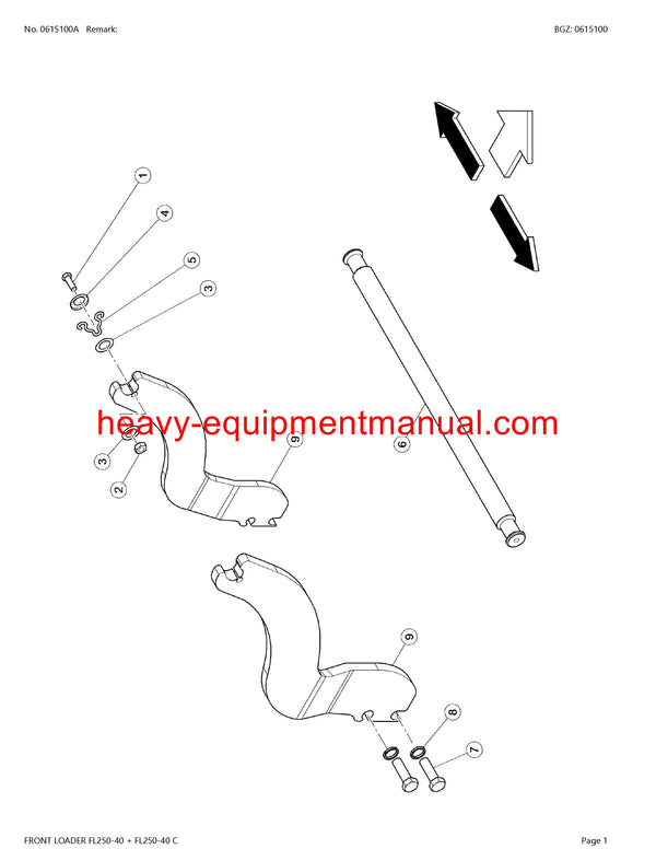 CLAAS FRONTLOADER FL250-40 FL250-40C TRACTOR PARTS CATALOG MANUAL SN B9800010 - B9809999