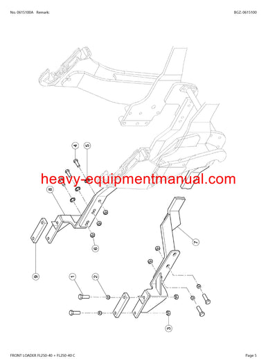 CLAAS FRONTLOADER FL250-40 FL250-40C TRACTOR PARTS CATALOG MANUAL SN B9600010 - B9609999