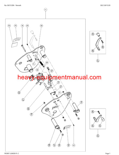 CLAAS FRONT LOADER FL C TRACTOR PARTS CATALOG MANUAL SN B9000011 - B9099999