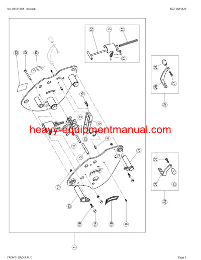 CLAAS FRONT LOADER FL C TRACTOR PARTS CATALOG MANUAL SN B9000011 - B9099999