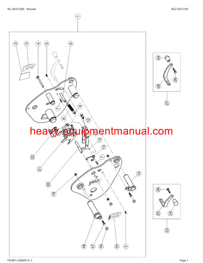 PDF Claas Fl150 - 60 Frontloader Tractor Parts Manual