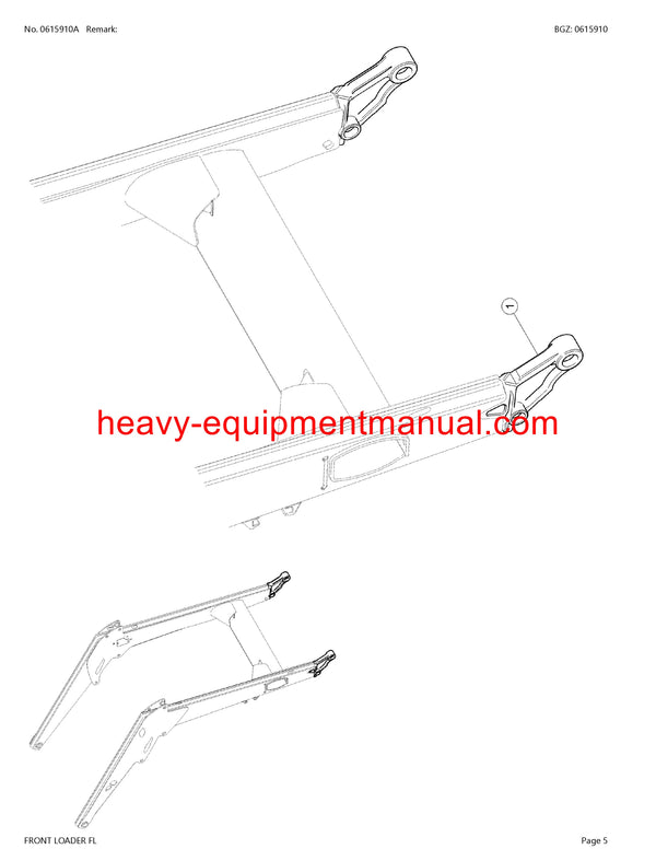 CLAAS FRONTLOADER FL TRACTOR PARTS CATALOG MANUAL SN B9100011 - B9109999
