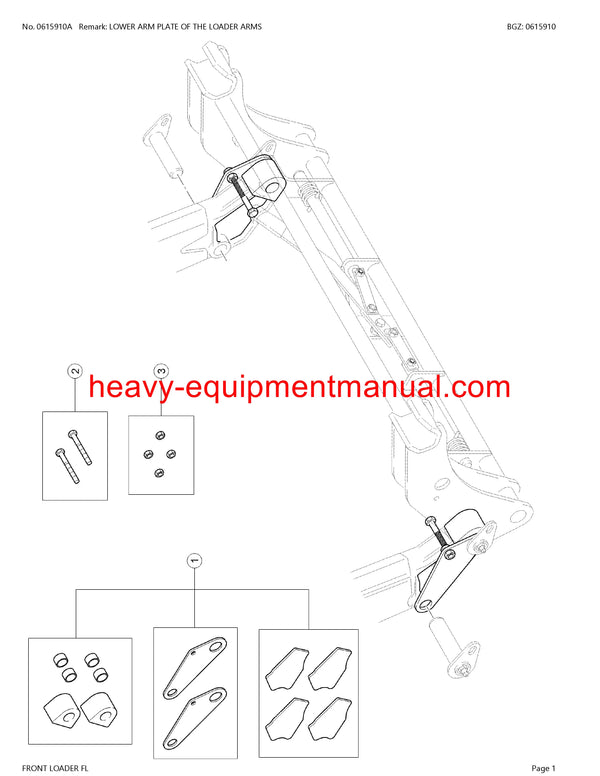 CLAAS FRONTLOADER FL TRACTOR PARTS CATALOG MANUAL SN B9100011 - B9109999