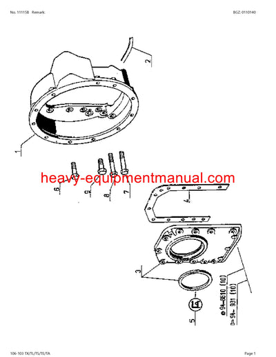 CLAAS HISTORIC 106 TL/103 TX/TS/TE/TA TRACTOR PARTS CATALOG MANUAL SN CT2257092-CT2260246