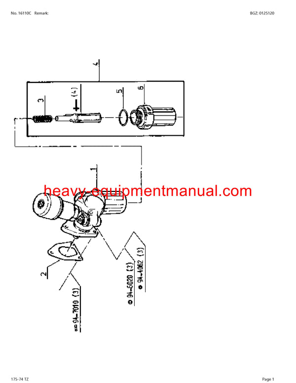 PDF Claas 174 - 74 TZ Historic Tractor Parts Manual