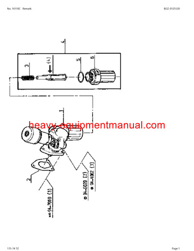 CLAAS HISTORIC 174-74 TZ TRACTOR PARTS CATALOG MANUAL SN CT52K0001 - CT52K0199