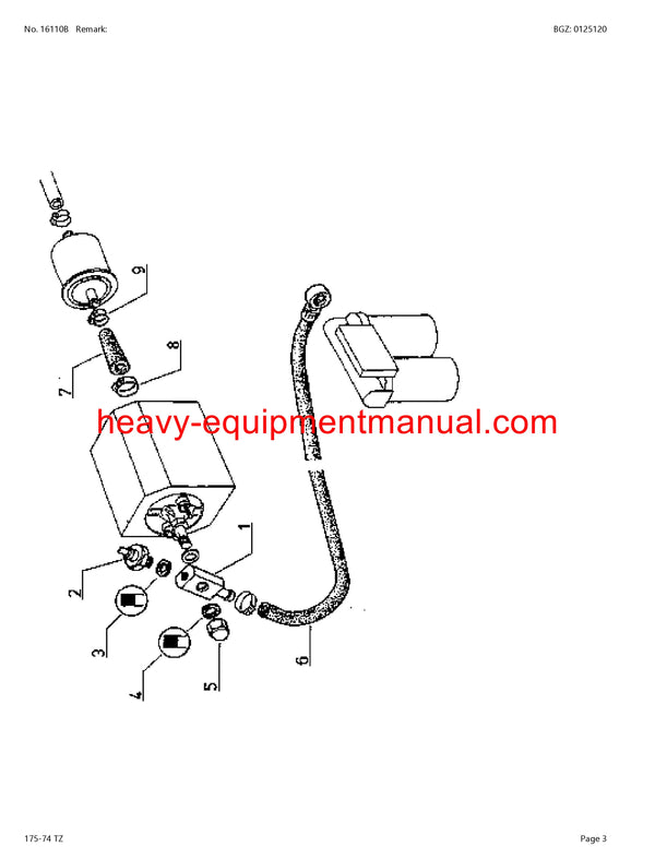 PDF Claas 174 - 74 TZ Historic Tractor Parts Manual