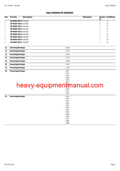 CLAAS HISTORIC 80-50 F V LB TRACTOR PARTS CATALOG MANUAL SN CT41D0001 - CT41D0014