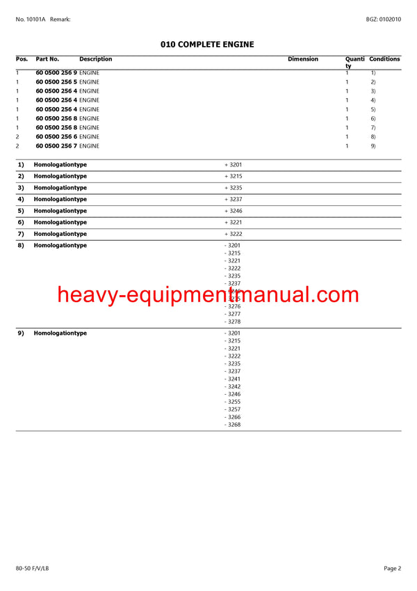 CLAAS HISTORIC 80-50 F V LB TRACTOR PARTS CATALOG MANUAL SN CT01D0001 - CTO1D0172