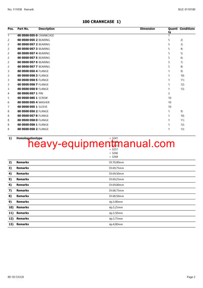 PDF Claas 80 - 50 F/V/LB Historic Tractor Parts Manual