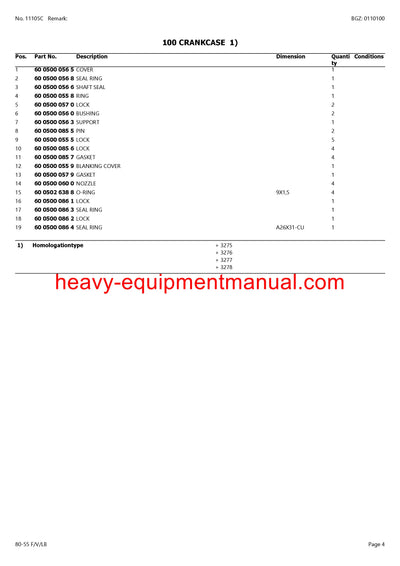 CLAAS HISTORIC 80-55 F V LB TRACTOR PARTS CATALOG MANUAL SN CT76D0137 - CT76D2100