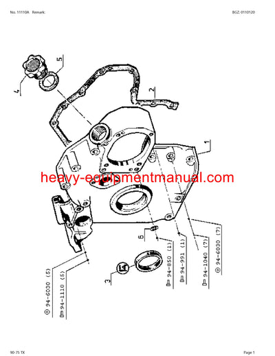 CLAAS HISTORIC 90-75 TX TRACTOR PARTS CATALOG MANUAL SN CT6271950 - CT6272474