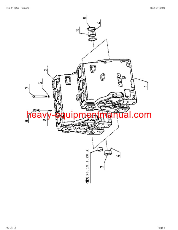 CLAAS HISTORIC 90-75 TX TRACTOR PARTS CATALOG MANUAL SN CT6170600 - CT6170666