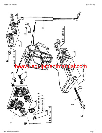 PDF Claas 904 - 850 Mi Historic Hydroshift Tractor Parts Manual