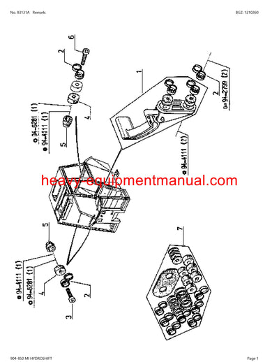 CLAAS HISTORIC 904-850 MI HYDROSHIFT TRACTOR PARTS CATALOG MANUAL SN CT7370001 - CT7370054