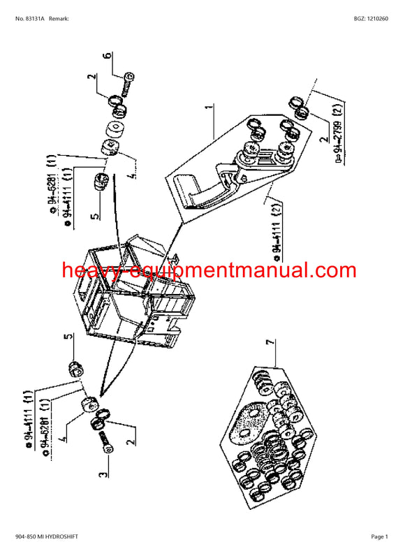 CLAAS HISTORIC 904-850 MI HYDROSHIFT TRACTOR PARTS CATALOG MANUAL SN CT7370001 - CT7370054