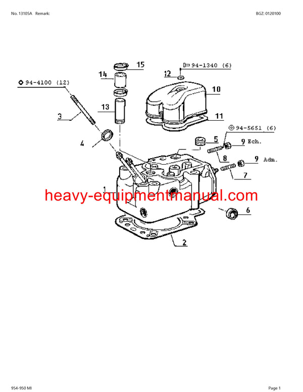 PDF Claas 954 - 950 Mi Tractor Parts Manual