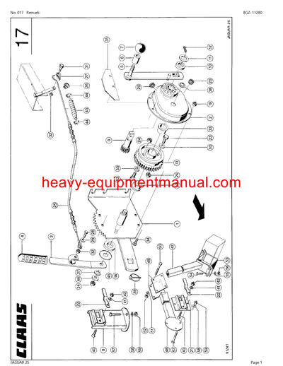 PDF Claas 25 Jaguar Forage Harvester Parts Manual