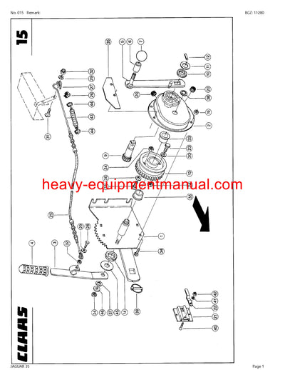 PDF Claas 35 Jaguar Forage Harvester Parts Manual