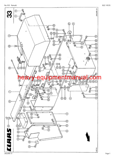 PDF Claas 51 Jaguar Forage Harvester Parts Manual