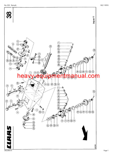PDF Claas 61 Jaguar Forage Harvester Parts Manual