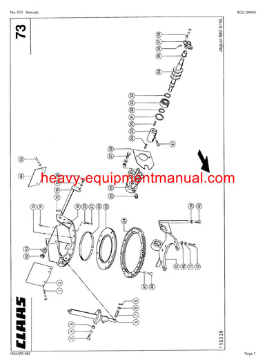 PDF Claas 682 Jaguar Forage Harvester Parts Manual