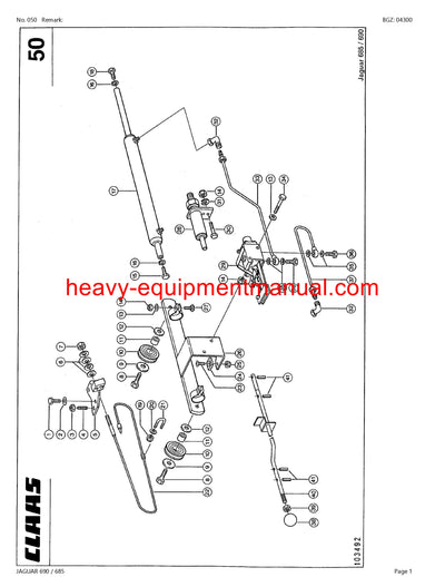 PDF Claas 690/ 685 Jaguar Forage Harvester Parts Manual