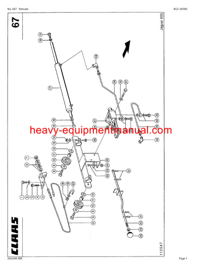 PDF Claas 800 Jaguar Forage Harvester Parts Manual