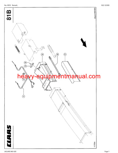 PDF Claas 840 - 820 Jaguar Forage Harvester Parts Manual