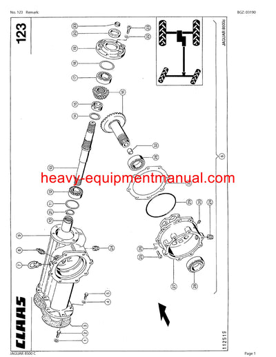 DOWNLOAD CLAAS JAGUAR 8500C FORAGE HARVESTER PARTS CATALOG MANUAL