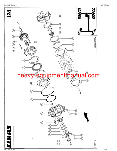 PDF Claas 8500C Jaguar Forage Harvester Parts Manual