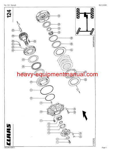 DOWNLOAD CLAAS JAGUAR 8500C FORAGE HARVESTER PARTS CATALOG MANUAL