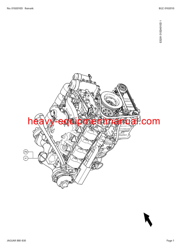 PDF Claas 880 - 830 Jaguar Forage Harvester Parts Manual