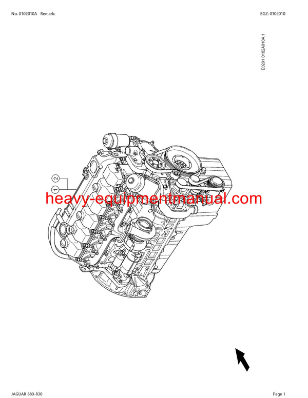 PDF Claas 880 - 830 Jaguar Forage Harvester Parts Manual