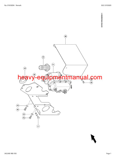CLAAS JAGUAR 980-930 FORAGE HARVESTER PARTS CATALOG MANUAL (SN: 49400011-42499999)