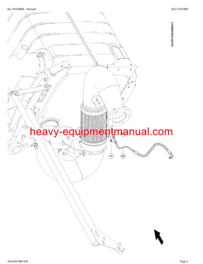 CLAAS JAGUAR 980-930 FORAGE HARVESTER PARTS CATALOG MANUAL (SN: 49400011-42499999)