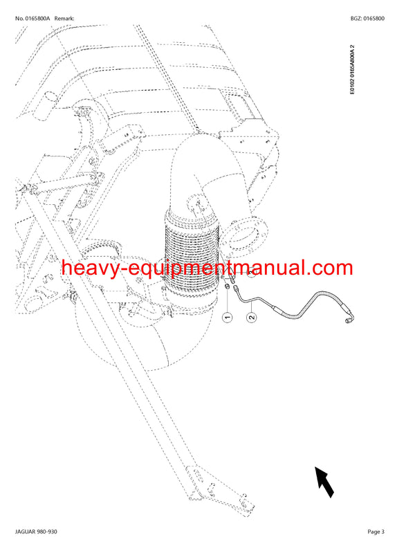 CLAAS JAGUAR 980-930 FORAGE HARVESTER PARTS CATALOG MANUAL (SN: 49700001-49799999)