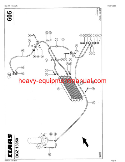 PDF Claas 430 - 410 Lexion Combine Parts Manual